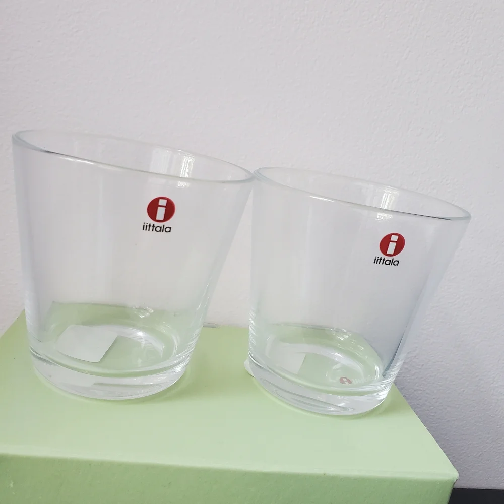 Littala Kartio Glass Tumbler 21 CL Set Of 2 Clear Designed By Kay Frank NWB - Picture 5 of 9